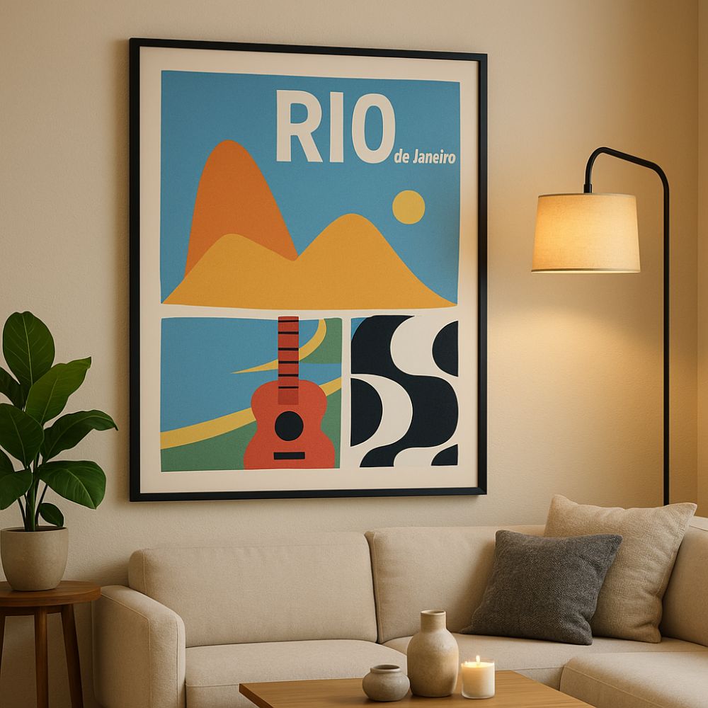 Färgglad Rio de Janeiro affisch