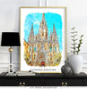 Affiche Barcelone Aquarelle-Posters-Affiches Ville