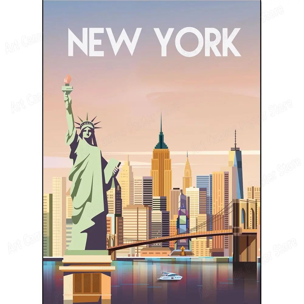 Affiche New York Vintage-Posters-Affiches Ville