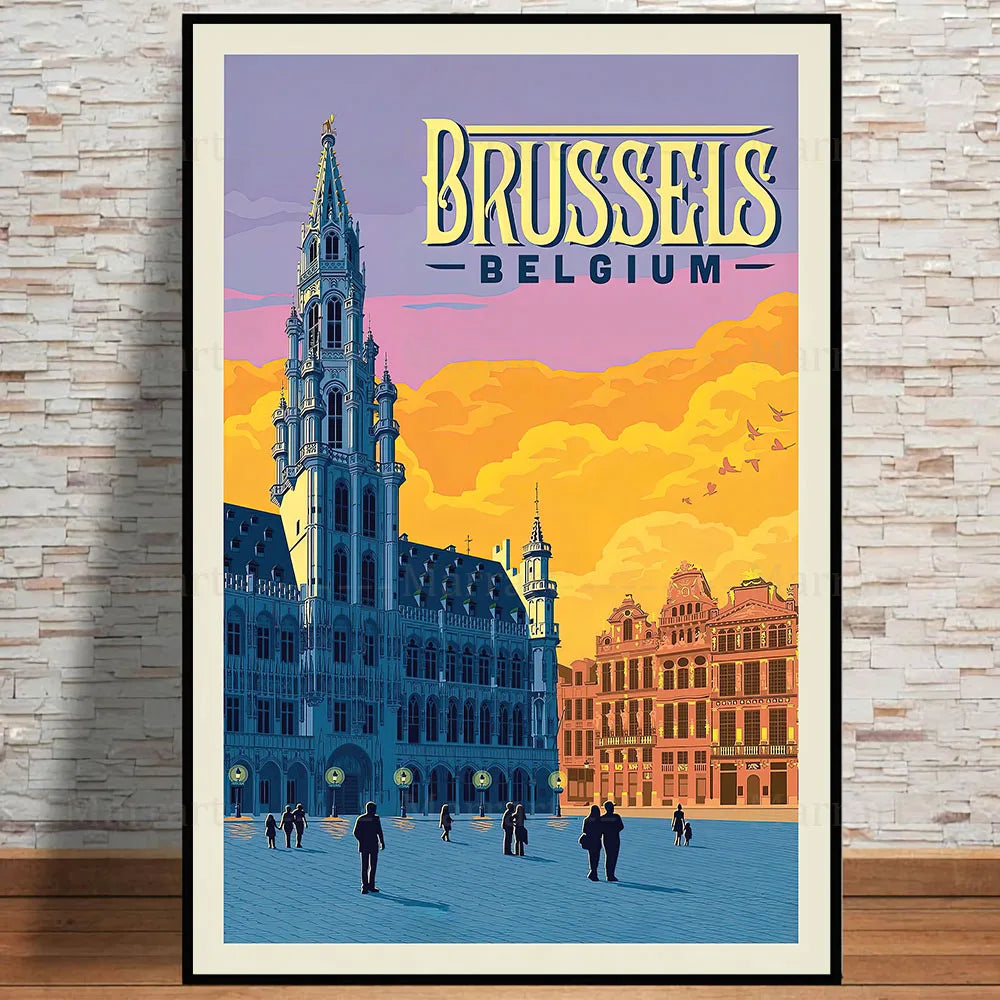 Affiches Bruxelles vintage-Posters-Affiches Ville