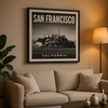 Affiche San Francisco Alcatraz Noir et Blanc