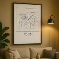 Thumbnail for Affiche Plan Metro Paris