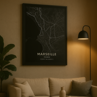 Thumbnail for Affiche Carte Ville Marseille