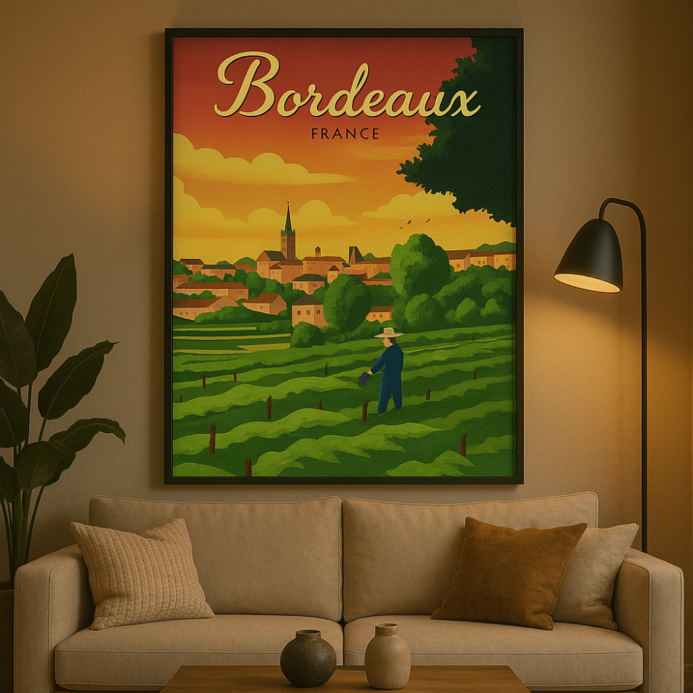 Landskapsaffisch Bordeaux