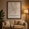 Affiche Carte Strasbourg