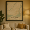 Affiche Carte Montréal
