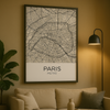 Affiche Carte De Paris