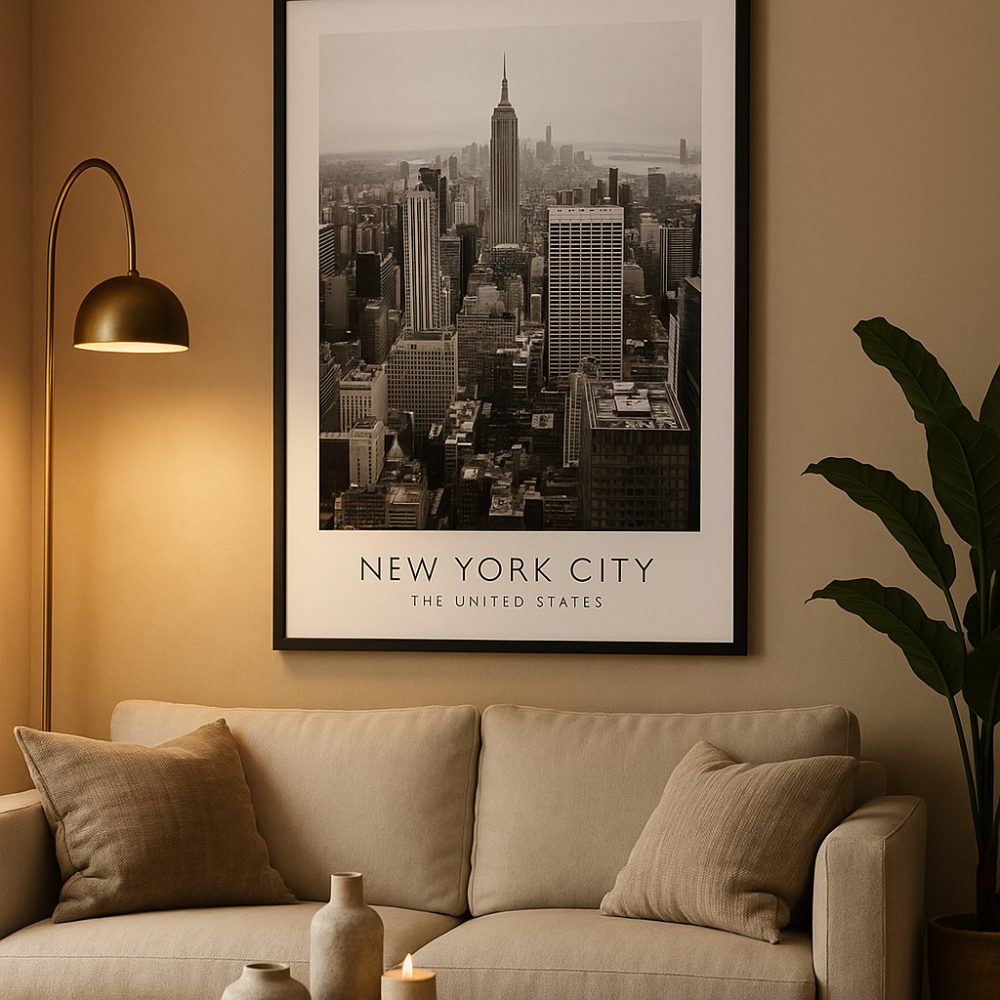 Affiche New York Noir et Blanc