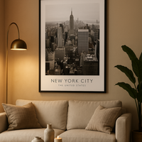 Thumbnail for Affiche New York Noir et Blanc