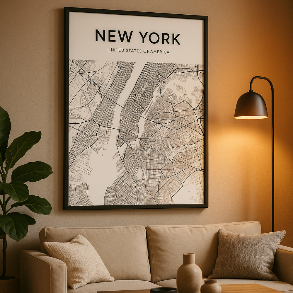 Affiche Carte New York