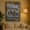 Affiche Amsterdam Noir et Blanc