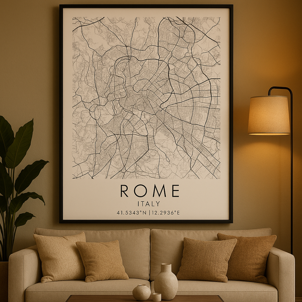 Affiche Plan Rome