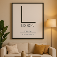 Thumbnail for Affiche Lisbonne Noir et Blanc