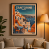 Affiche Santorin Vintage