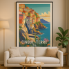 Affiche Cinque Terre illustration