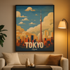 Affiche Tokyo  Art Déco