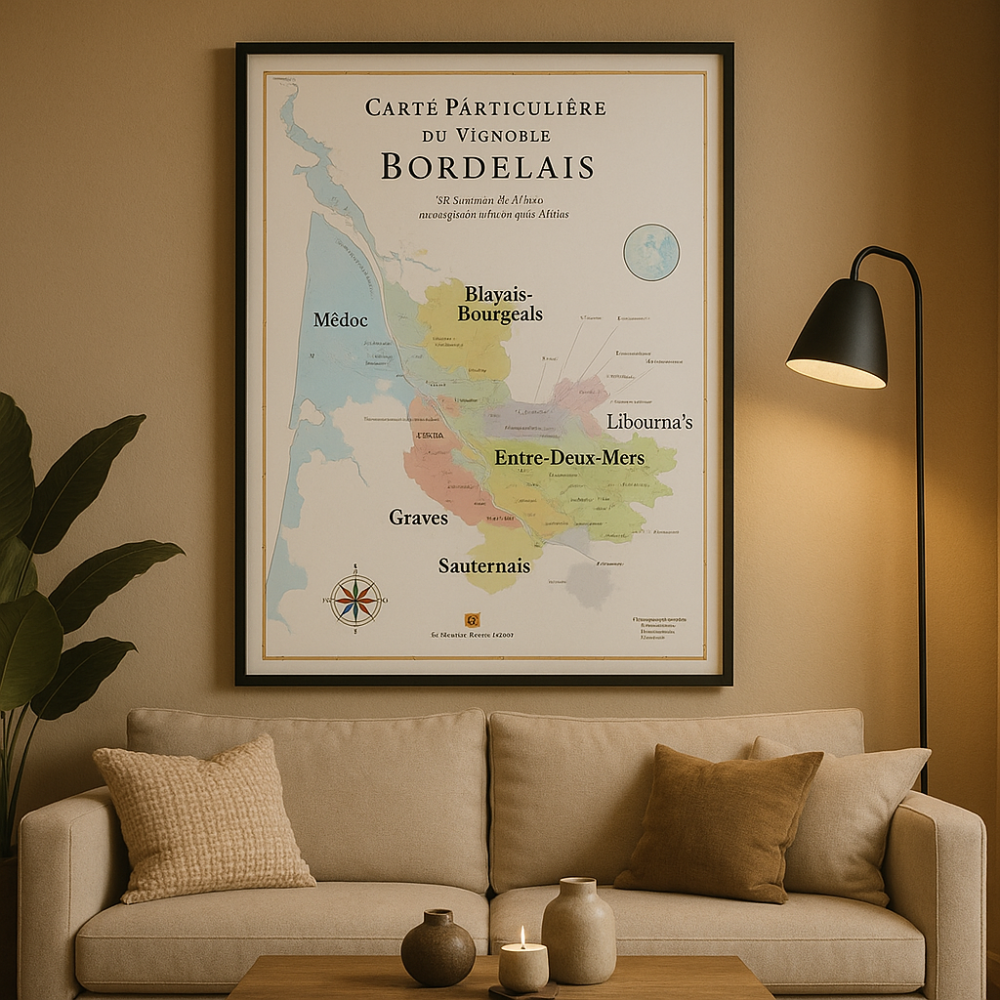 Bordeaux vinkarta poster