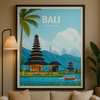 Affiche Bali Art Déco