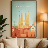Affiche Barcelone Vintage