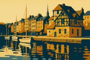 Affiche Honfleur – Le Vieux Bassin
